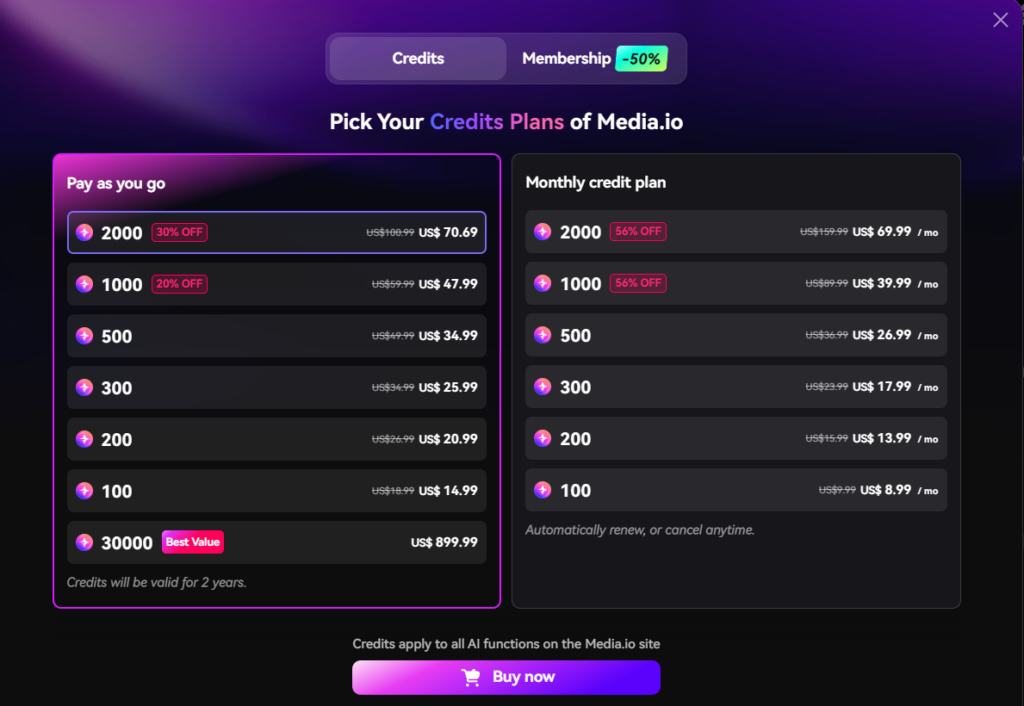 media.io-price