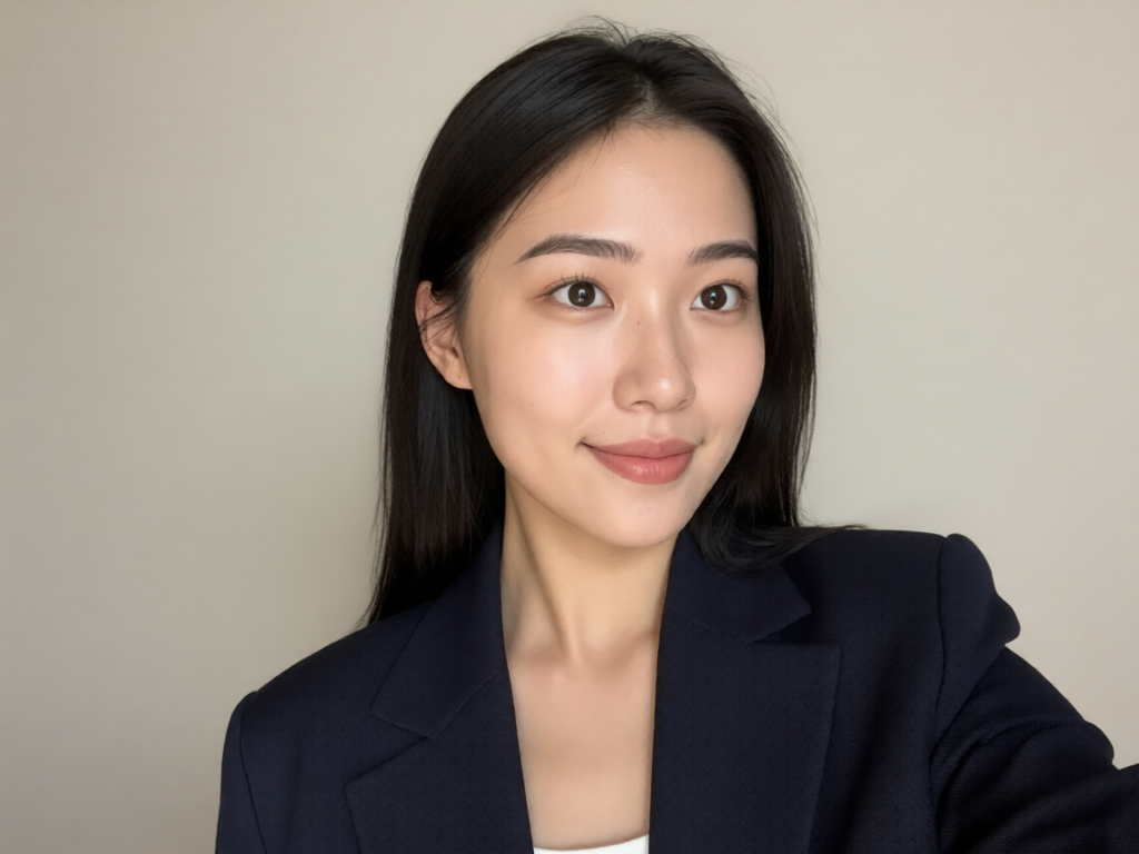 Portrait photo enhanced with a free AI photo editor