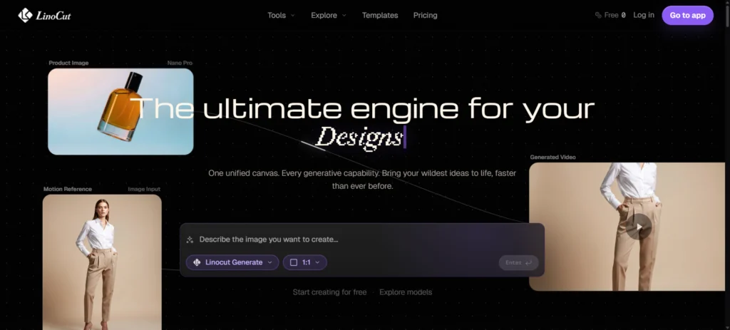 Connected creative workflow for editing, video generation, and enhancement