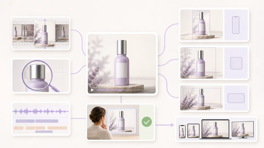 Linocut product video enhancement workflow for cleaner channel-ready exports