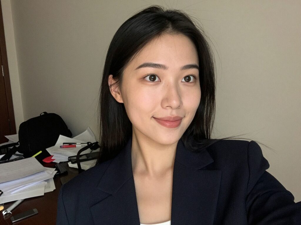 Portrait photo before using a free AI photo editor