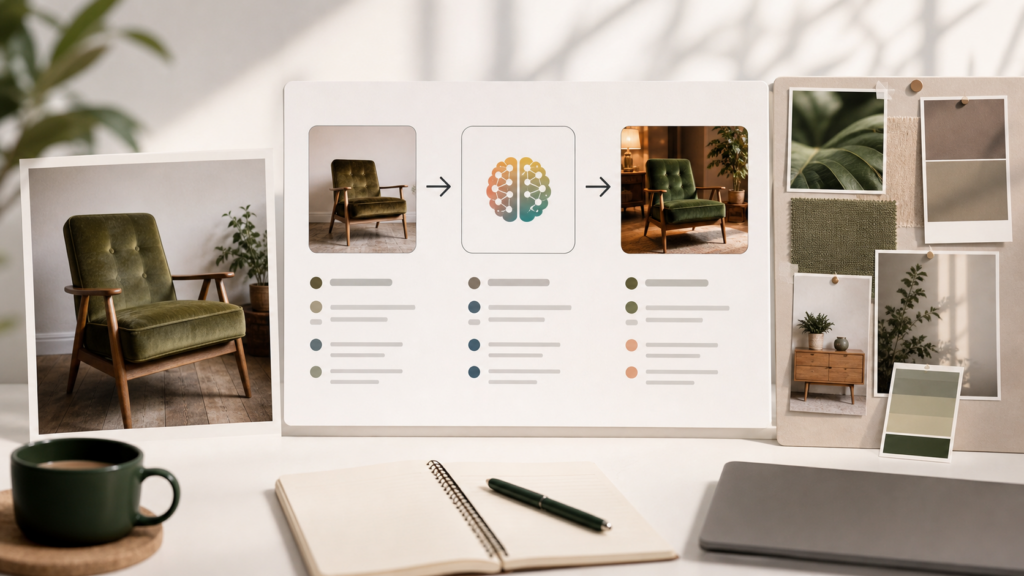 reference image converted into a reusable AI prompt workflow
