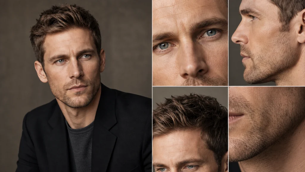 Facial details used as consistent character identity anchors