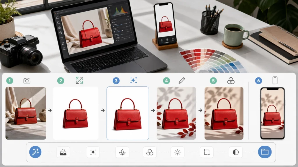 Linocut AI Story production workflow from source image to vertical export